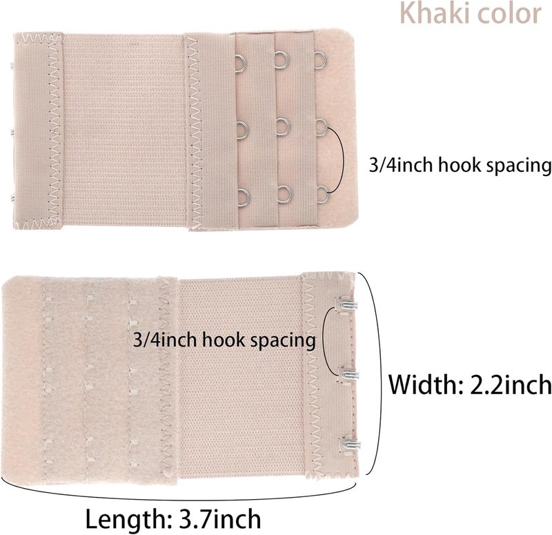 SAMGU Store Women's Bra Extenders 2 Hook / 3 Hook Comfortable Stretchy Bra Extension Strap - Image 2